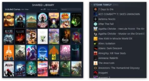 Steam Families แบ่งปันคลังเกม